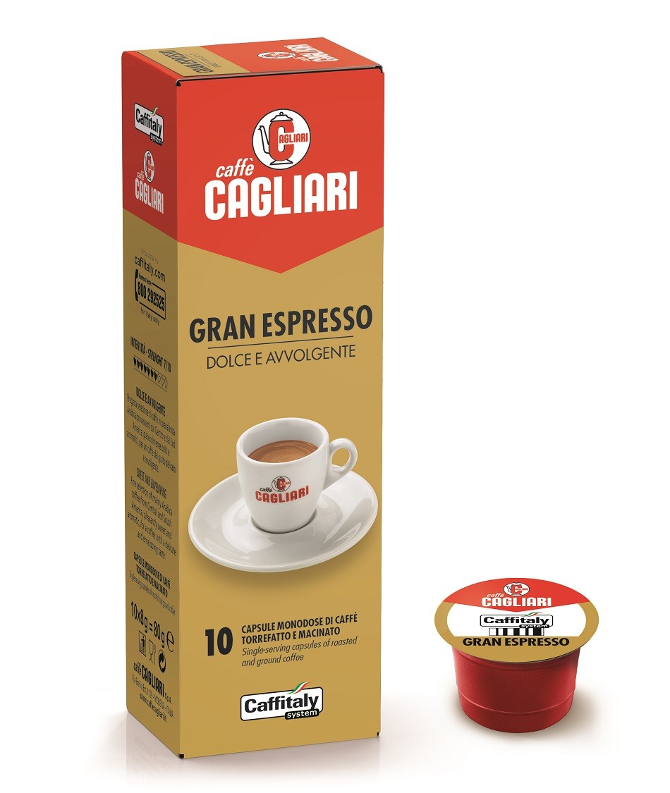 10 Capsule CAFFITALY - CAGLIARI GRAN ESPRESSO - Caffitaly