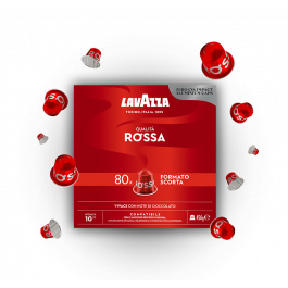 80 Capsule In Alluminio Lavazza Compatibili Nespresso Qualità Rossa