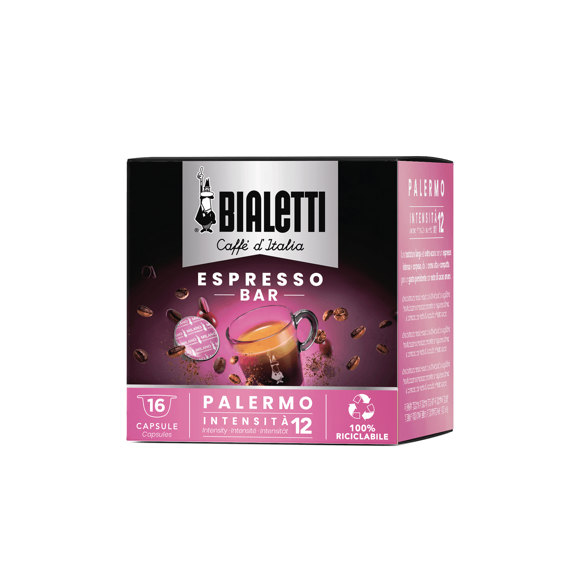 16 Capsule Caffe' BIALETTI Gusto PALERMO Extra Forte 