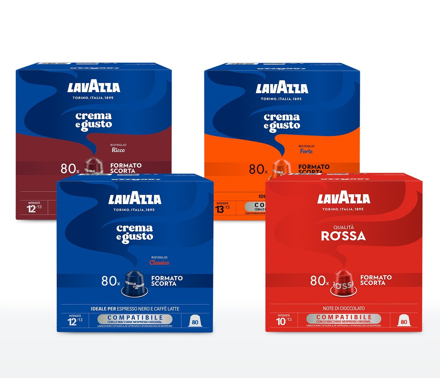 240 Capsule In Alluminio Lavazza Compatibili Nespresso Gusti A Scelta