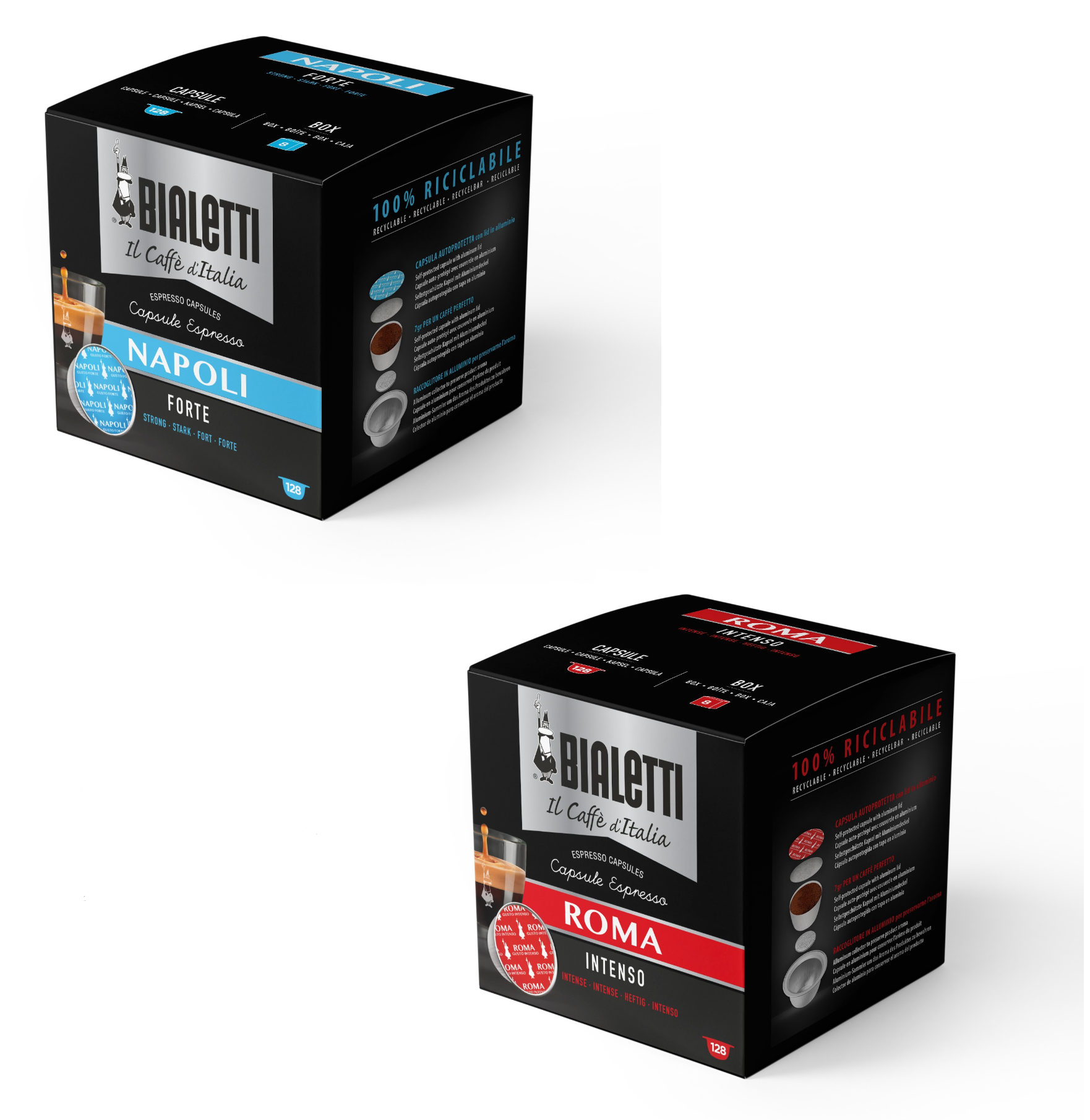 256 Capsule Caffè BIALETTI 2 Confezioni Risparmio Da 128 Capsule Gusti A Scelta 
