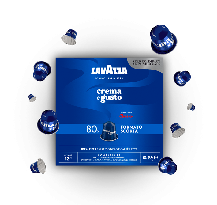 80 Capsule In Alluminio Lavazza Compatibili Nespresso Crema & Gusto