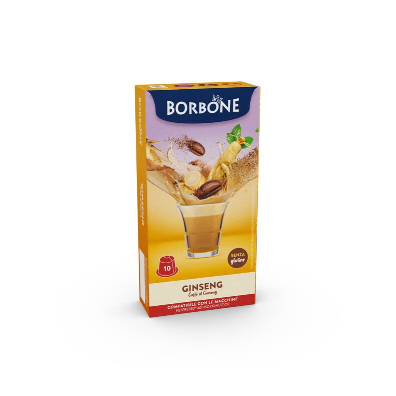 10 Capsule Caffe' Borbone Ginseng compatibili Nespresso