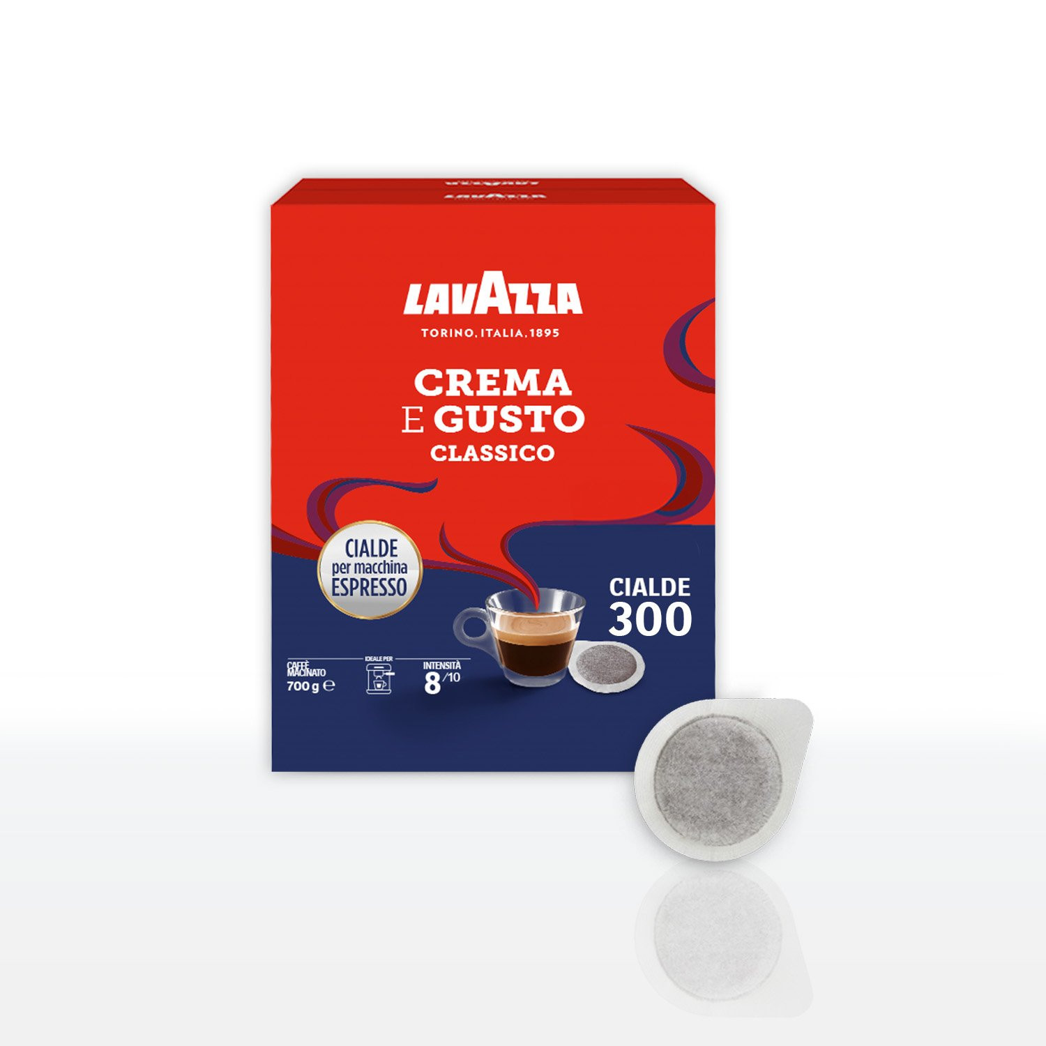 300 Cialde Filtro Carta ESE 44 mm Lavazza Crema & Gusto 