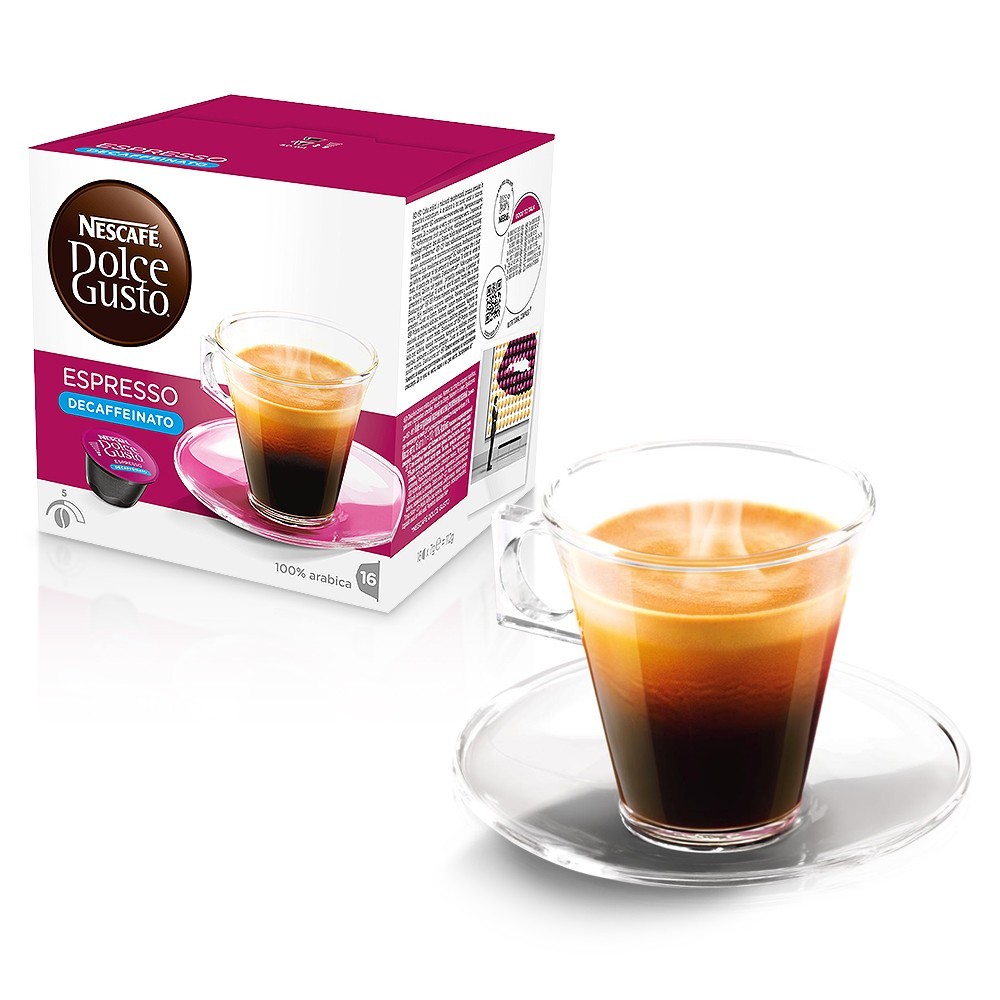 16 Capsule NESCAFE' DOLCE GUSTO - ESPRESSO DECAFFEINATO