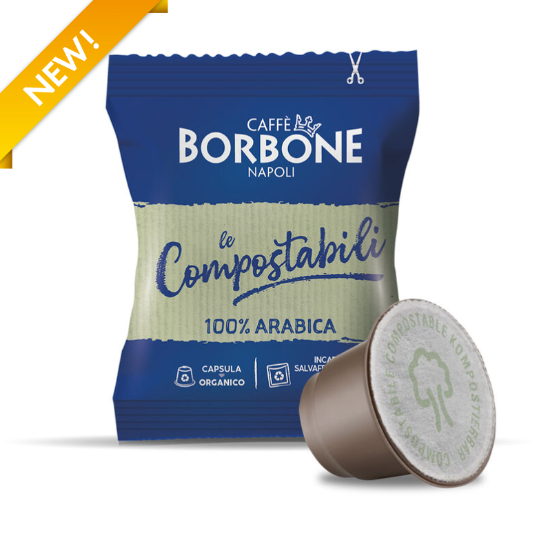 100 Capsule COMPOSTABILI Borbone Respresso Compatibili Nespresso Miscela 100% Arabica