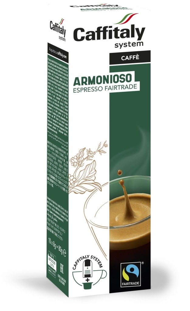 10 Capsule CAFFITALY - Ecaffe' ARMONIOSO FAIR TRADE
