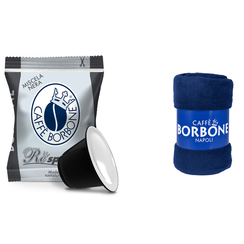 600 Capsule Borbone Respresso Compatibili Nespresso Miscela Nera + PLAID OMAGGIO