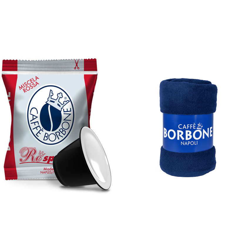600 Capsule Borbone Respresso Compatibili Nespresso Miscela Rossa + PLAID OMAGGIO