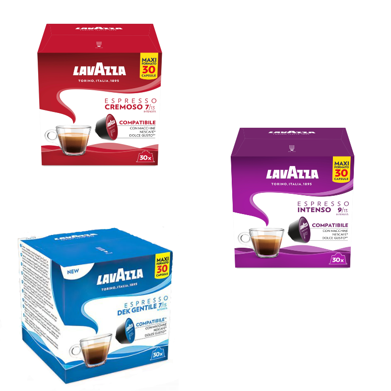 180 Capsule LAVAZZA Compatibili NESCAFE' DOLCE GUSTO 6 Confezioni Da 30 Capsule Gusti A Scelta