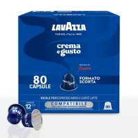 80 Capsule In Alluminio Lavazza Compatibili Nespresso Crema & Gusto