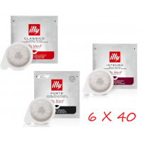 240 Cialde Filtro Carta ESE 44 mm Illy Gusti a Scelta 6 Confezioni Da 40 Cialde Gusti A Scelta