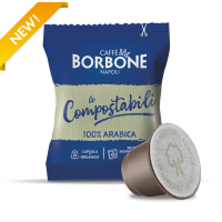 100 Capsule COMPOSTABILI Borbone Respresso Compatibili Nespresso Miscela 100% Arabica