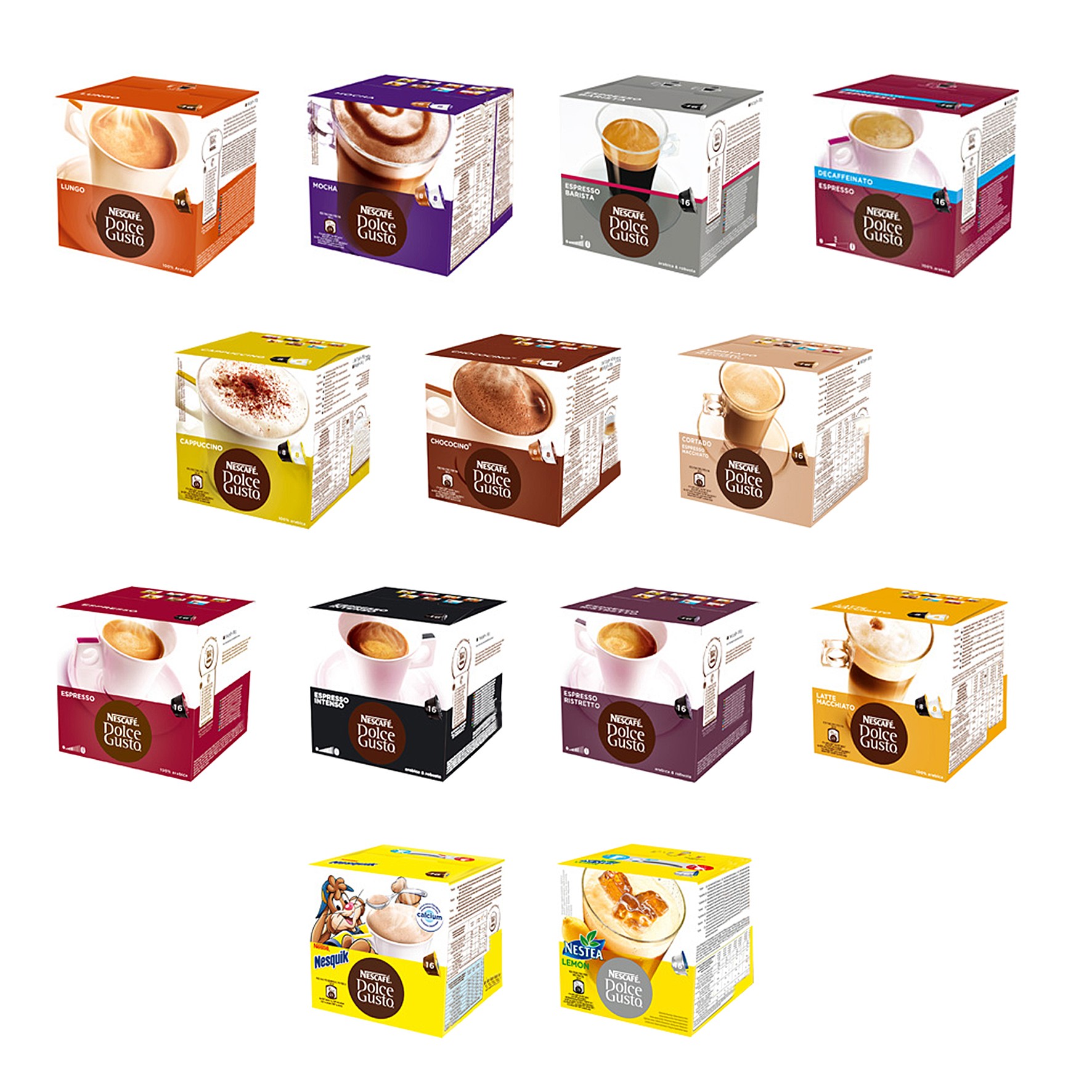 96 Capsule NESCAFE' DOLCE GUSTO 6 Confezioni Da 16 Capsule Gusti a